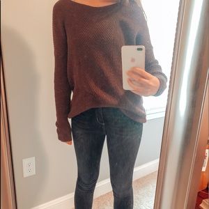 Dark purple oversized sweater